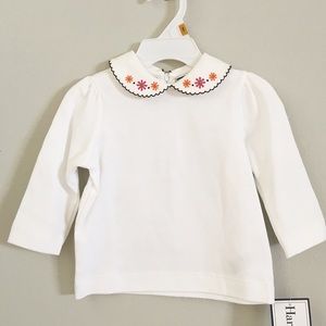 Hartstrings Girls Long Sleeve Peter Pan Collar Top
